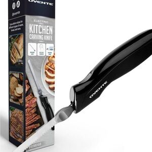 Ovente Black Electric Kitchen Carving Knife